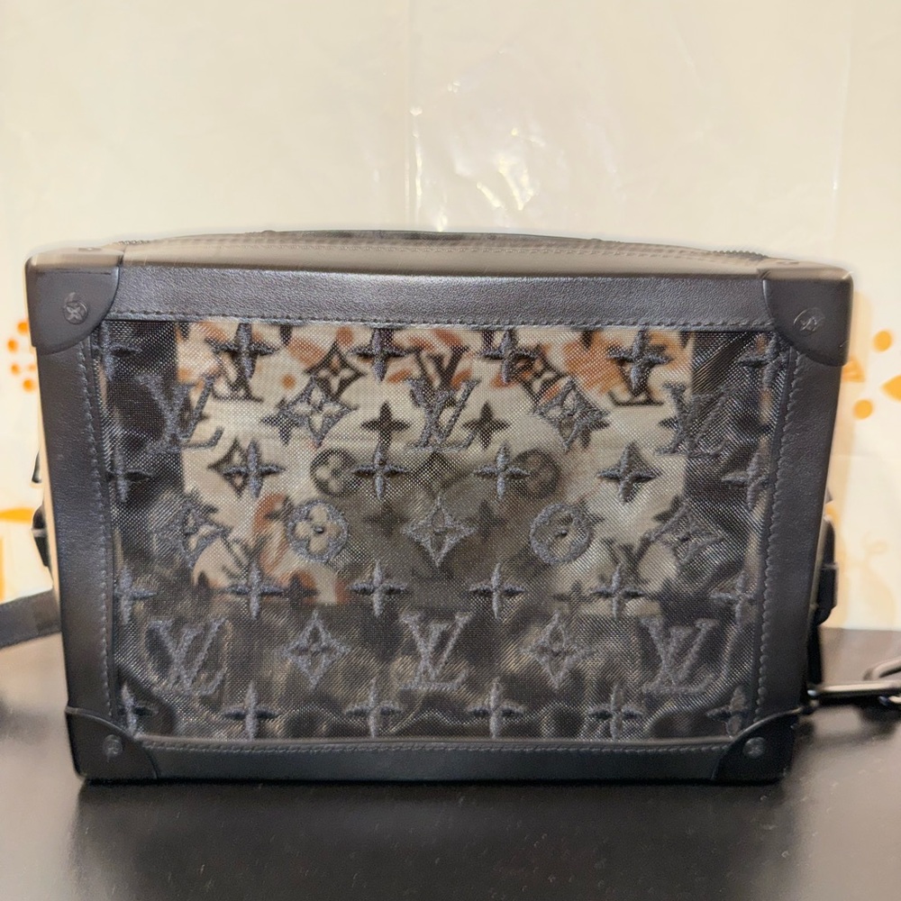Louis Vuitton Black Mesh Monogram trunk limited edition